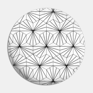 Hexagonal Pattern - White Concrete Pin