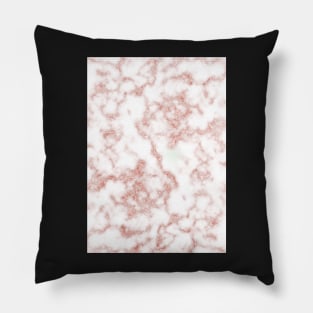 White Marble and Rose Gold Pillow