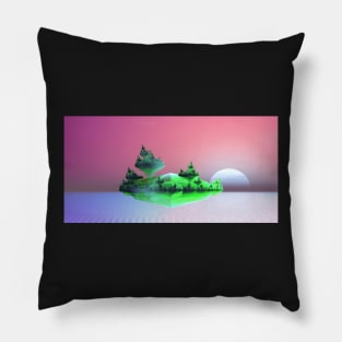 Emerald City Fractal Pillow