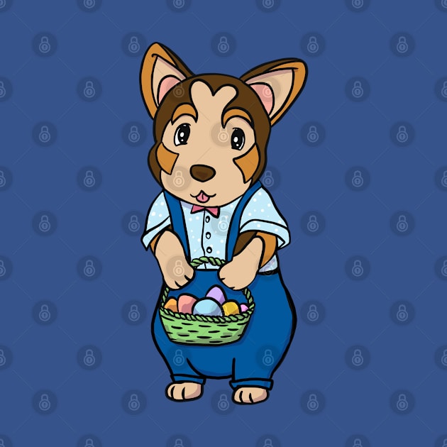 Easter Corgi by Artbysusant 