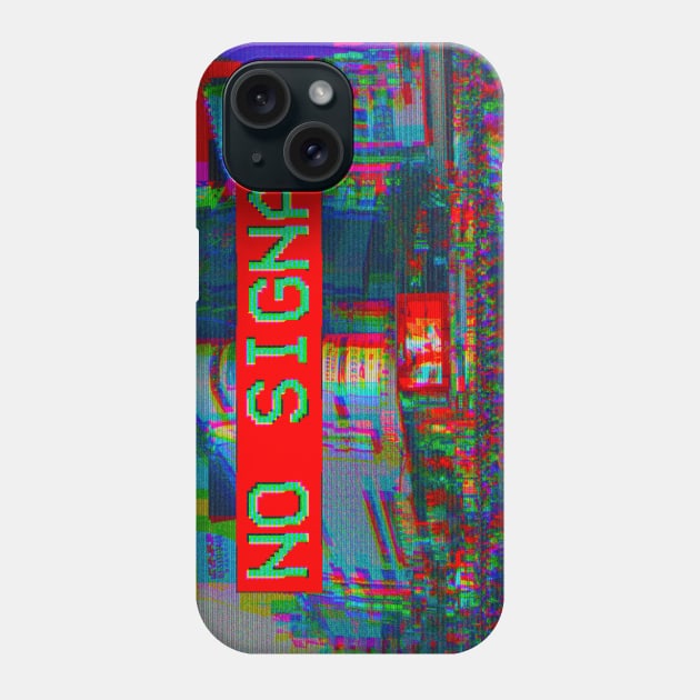 No Signal Vaporwave Aesthetic Phone Case by Raimondi