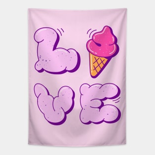 Retro Ice cream Sweet  - Love Tapestry