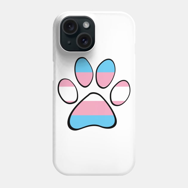 Transgender Pride Paw Phone Case by HyperOtterDesigns