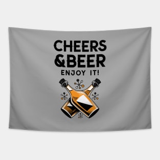 Cheers And Beers Enjoy It Tapestry