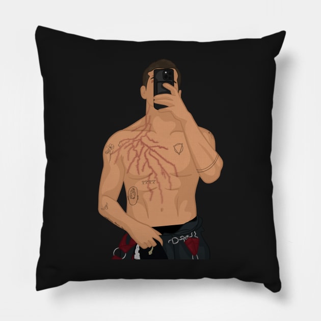 Oliver Stark as Evan 'Buck' Buckley | 911 Pillow by icantdrawfaces