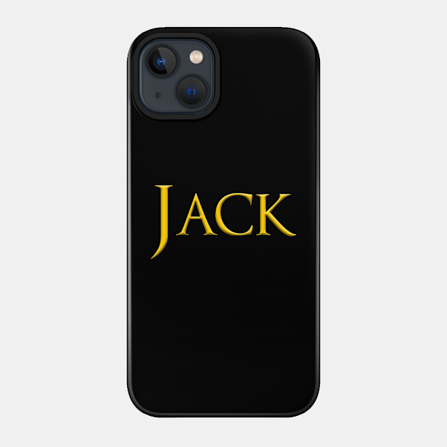 Jack Popular Male, Boy, Man Name Gold On Dark - Jack - Phone Case