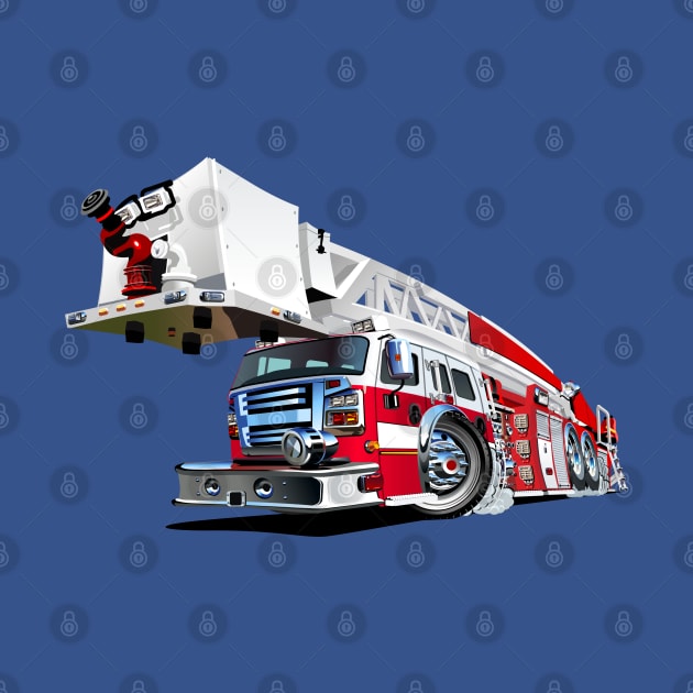 Cartoon Fire Truck by Mechanik