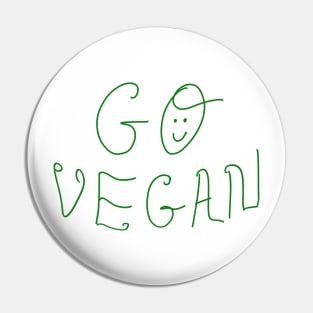 Go Vegan Pin