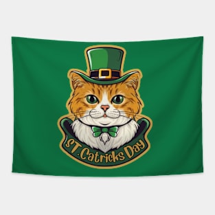 St Catricks Day Cat Pun Funny St Patricks Day Tapestry