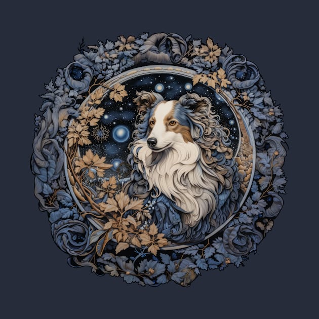 Blue Merle Sheltie Illustration by You Had Me At Woof