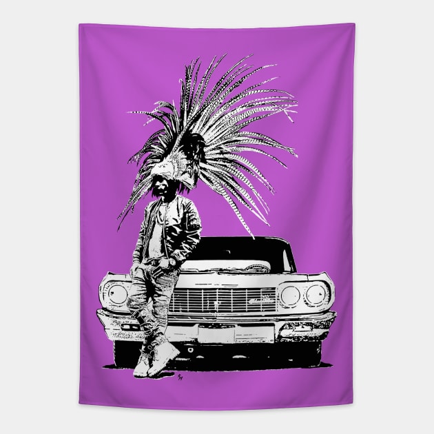 Aztec Coche Tapestry by MartinezArtDesign