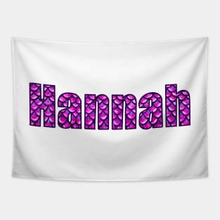 Top 10 best personalised gifts 2022  - Hannah - name with mermaid scale pattern - custom name Tapestry