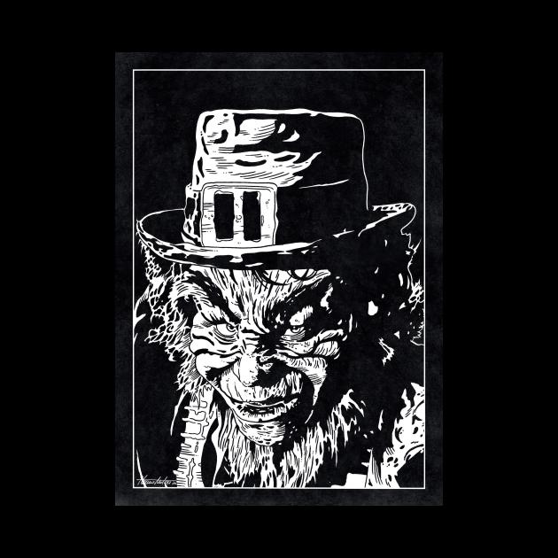 LEPRECHAUN (Black and White) by Famous Weirdos