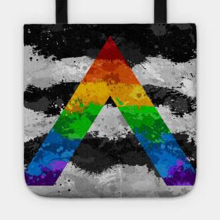 Abstract Paint Splatter LGBT Ally Pride Flag Pattern Tote