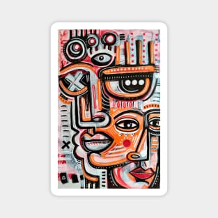 Abstract faces Magnet