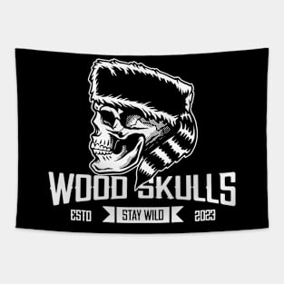 Wood Skulls Tapestry