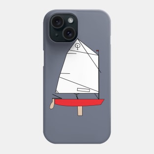 Optimist Sailing Dingy - Red Phone Case