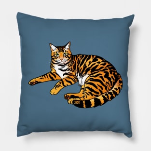 Tiger Tabby Laying Pillow