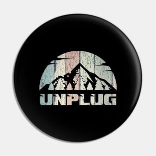 Unplug Wood Light Colors Mountain Path Sunset Design Pin