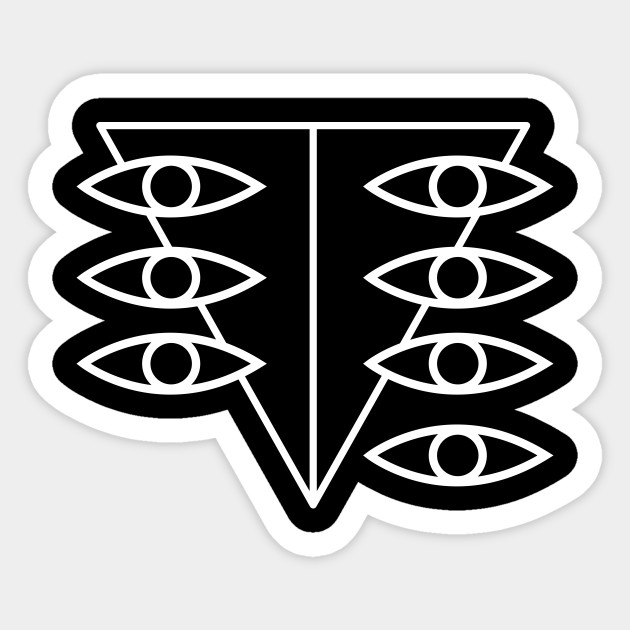 The Seele Logo White Evangelion Autocollant Teepublic Fr Seele 01 sound only text, neon genesis evangelion. the seele logo white