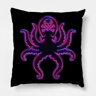 Purple Electric Octopus of Death Pillow