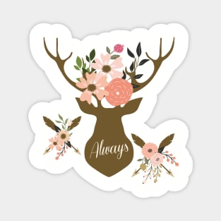 Floral Deer Magnet