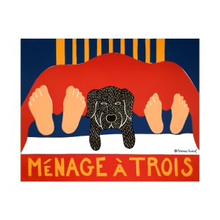 Ménage à Trois - Stephen Huneck Funny Dog T-Shirt