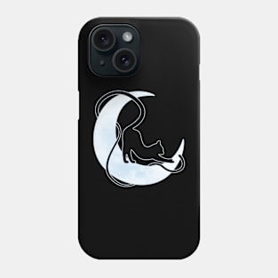 Cat in Moon Phone Case