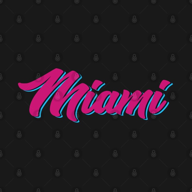 MIAMI VICE ON BLACK by origin illustrations