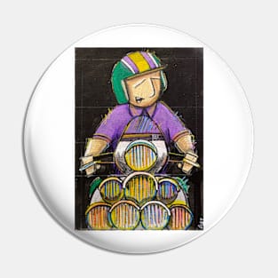 Retro Scooter, Classic Scooter, Scooterist, Scootering, Scooter Rider, Mod Art Pin