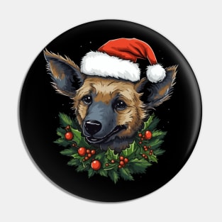 Hyena Christmas Pin