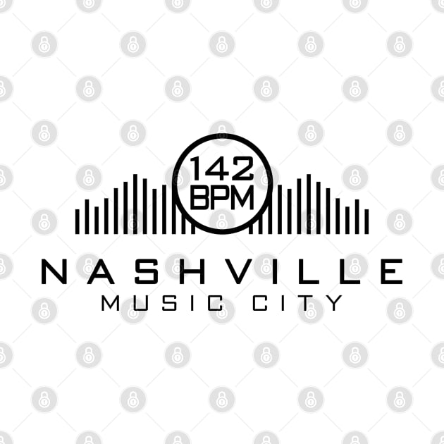 142 BPM Music City Nashville Tennessee Musician Gift Idea by Macphisto Shirts