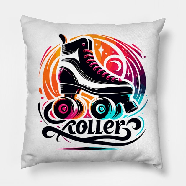 Roller skates Pillow by Vehicles-Art