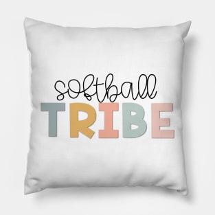 Softball Tribe Muted Pastels Pillow