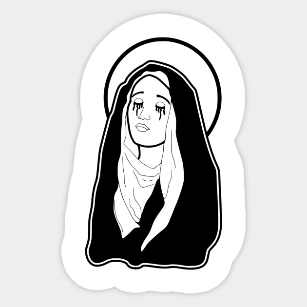 VIRGIN MARY - Tattoo Style - Pegatina | TeePublic MX