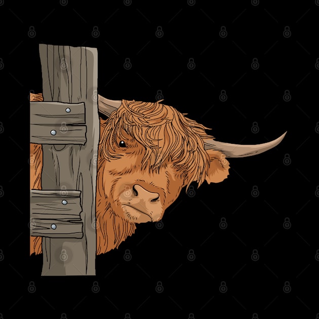 Scottish Highland Cow Spirit Animal Highland Cow Gifts by PomegranatePower