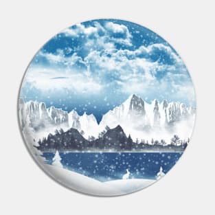 Winter Mountains Pin