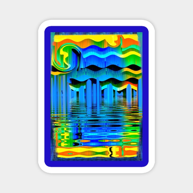 Surf at dawn abstract Magnet by SilverPixieArt