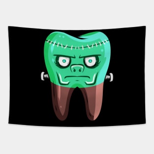 Frankenstein Tooth For Dentist On Halloween Tapestry