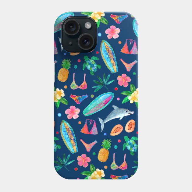 Dotty Summer Beach Pattern Phone Case by micklyn