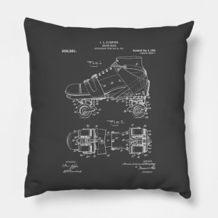 Roller Skates Patent - Derby Fan Skater Art - Antique Pillow