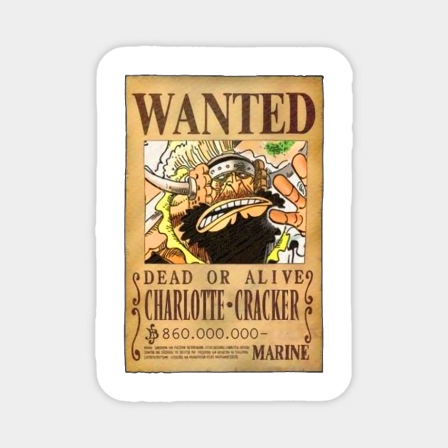 Charlotte Cracker Wanted Poster - 860 Million Berries - One Piece Wanted Poster Magnet by ManimeXP