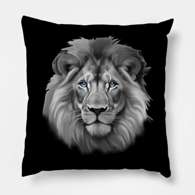 The Mighty Lion Pillow by Wilcox PhotoArt