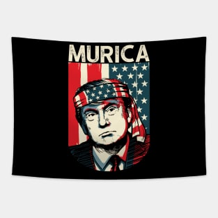 4th of July Trump Murica Merica USA Independence Day Tapestry