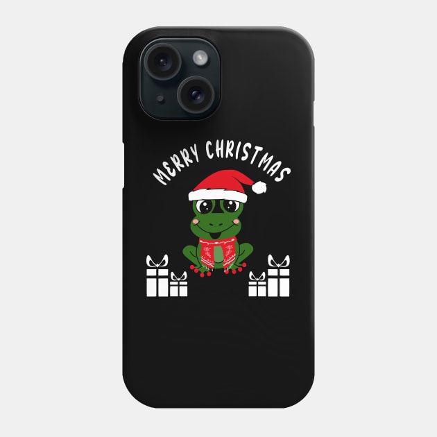 Frog and christmas Phone Case by Evergreen