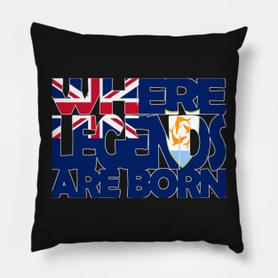 Anguilla Flag - Where Legends Are Born - Anguillan - Soca Mode Pillow