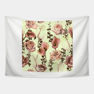 Vintage Style Florals Tapestry