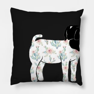 Watercolor Cactus Market Show Doe Silhouette - NOT FOR RESALE WITHOUT PERMISSION Pillow