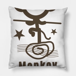 Monkey King - Brown Pillow