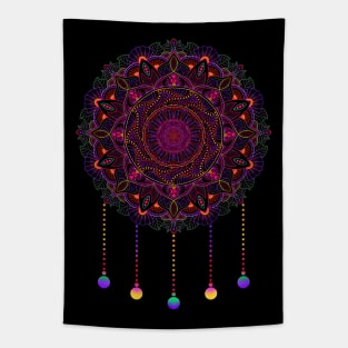 Tropical Sunset Mandala Tapestry